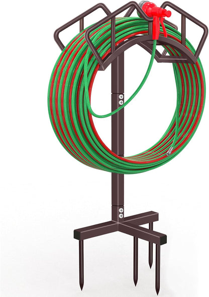 Heavy Duty Garden Hose Holder, Water Hose Storage Holds 150ft Black