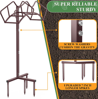 Heavy Duty Garden Hose Holder, Water Hose Storage Holds 150ft Black