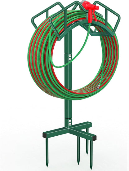 Heavy Duty Garden Hose Holder, Water Hose Storage Holds 150ft Black