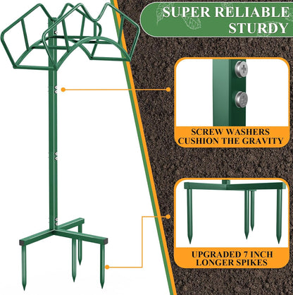 Heavy Duty Garden Hose Holder, Water Hose Storage Holds 150ft Black