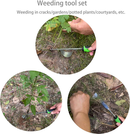 Gardening Tools,Weeding Tool,Garden Hand Tools,Garden/Crack/Patio/Potted Plant Weed Puller Tool,Stand Up Weed Puller Tool(4PCS)