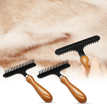 Portable Carpet Rake, Matted & Shag Rug Rake, 6.0 x 4.3 inches, Black
