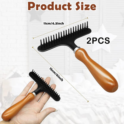 Portable Carpet Rake, Matted & Shag Rug Rake, 6.0 x 4.3 inches, Black