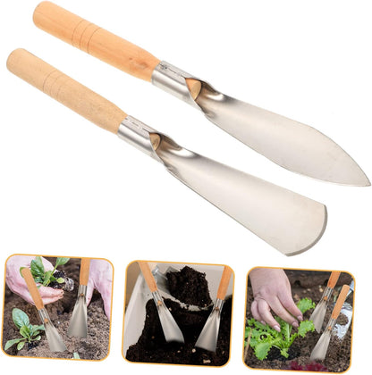2pcs Gardening Hand Tools Garden Tool Stainless Steel Trowel Transplant Trowel Weeding Gardening Supplies