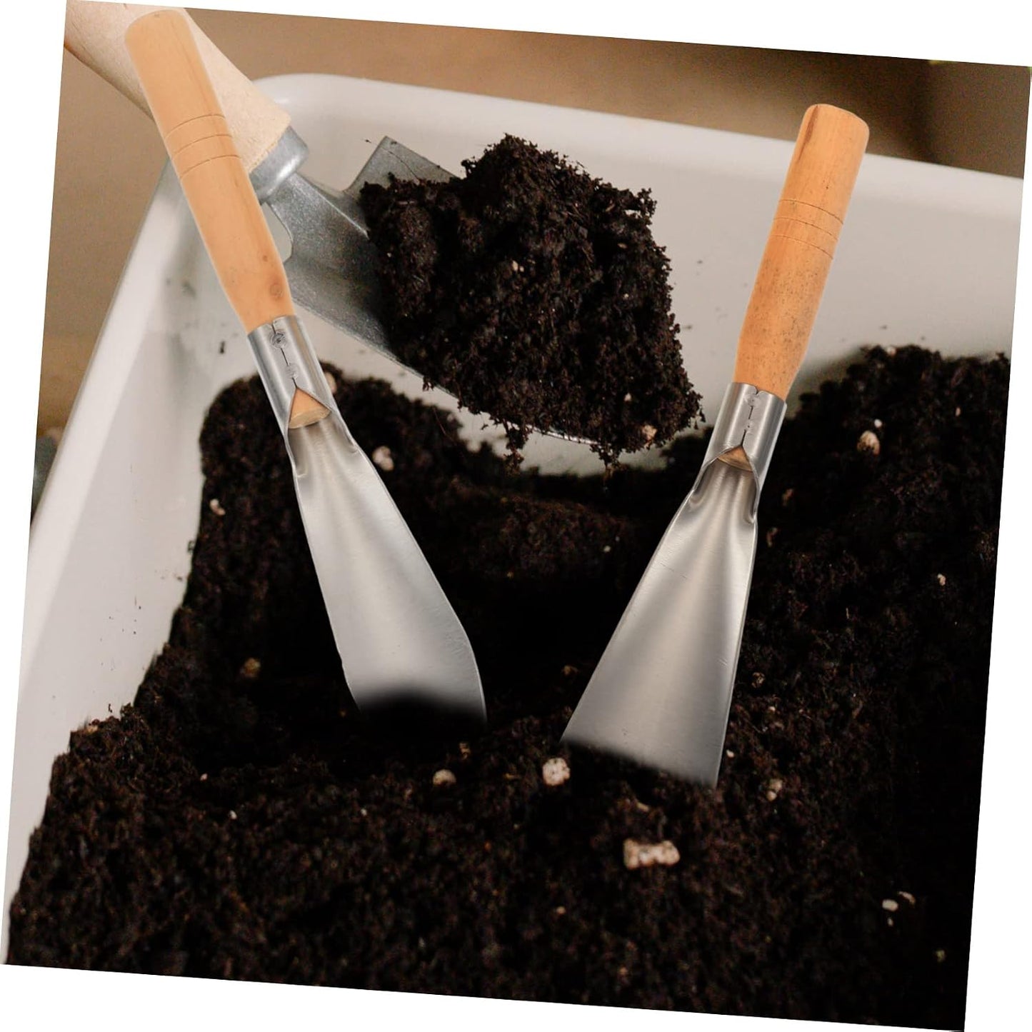 2pcs Gardening Hand Tools Garden Tool Stainless Steel Trowel Transplant Trowel Weeding Gardening Supplies
