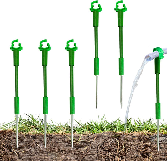 6PC 5/8”Hose Guides for Garden Decorative，Water Hoder to Keep Hose off Grass，Outdoor Post Garden Support Water Sprinkler Stand Butler Gardening Supplies for Garden Lawn Yard (Set B)
