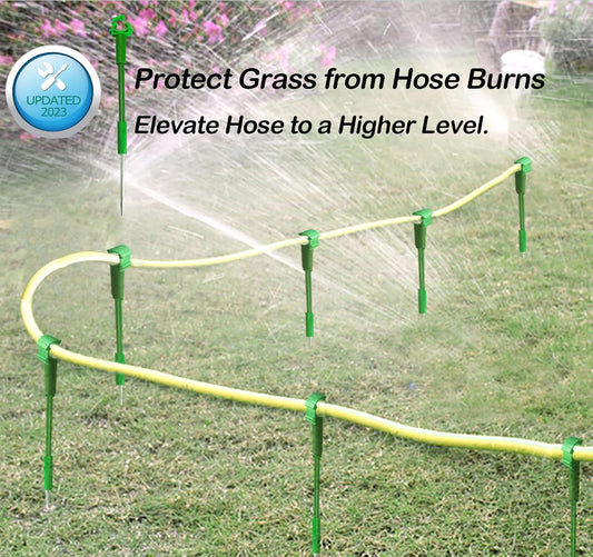 6PC 5/8”Hose Guides for Garden Decorative，Water Hoder to Keep Hose off Grass，Outdoor Post Garden Support Water Sprinkler Stand Butler Gardening Supplies for Garden Lawn Yard (Set B)
