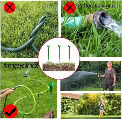 6PC 5/8”Hose Guides for Garden Decorative，Water Hoder to Keep Hose off Grass，Outdoor Post Garden Support Water Sprinkler Stand Butler Gardening Supplies for Garden Lawn Yard (Set B)