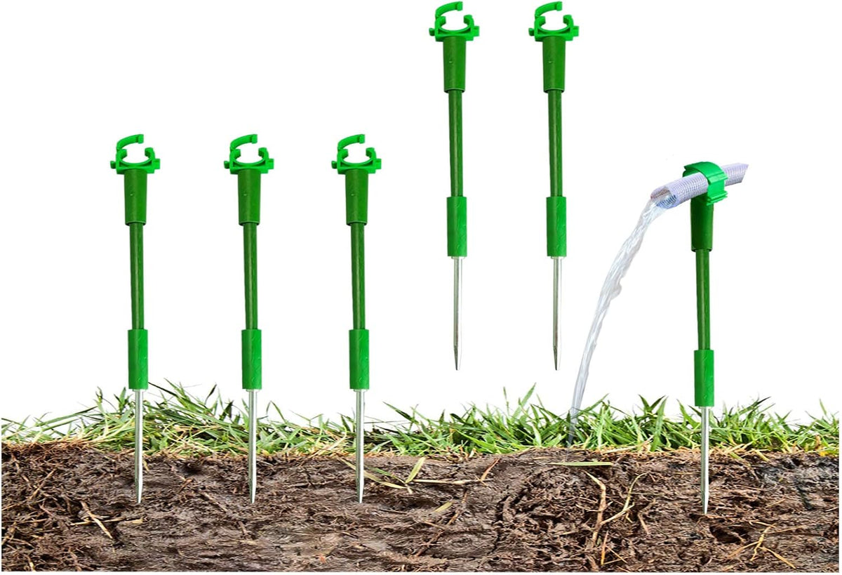 6PC 5/8”Hose Guides for Garden Decorative，Water Hoder to Keep Hose off Grass，Outdoor Post Garden Support Water Sprinkler Stand Butler Gardening Supplies for Garden Lawn Yard (Set B)