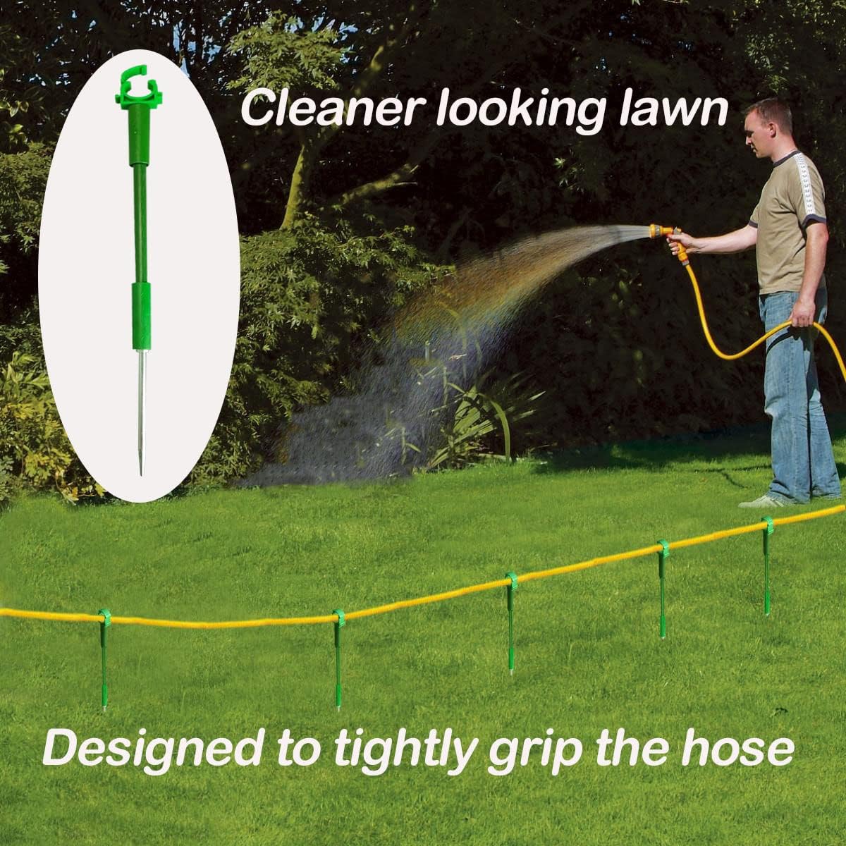 6PC 5/8”Hose Guides for Garden Decorative，Water Hoder to Keep Hose off Grass，Outdoor Post Garden Support Water Sprinkler Stand Butler Gardening Supplies for Garden Lawn Yard (Set B)