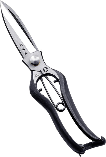 Japanese Pruning Shears for Gardening 8”, Professional Heavy Duty Bypass Pruners, Hand Forged Japanese Carbon Steel Blade, Spring Loaded Handle, Made in Japan