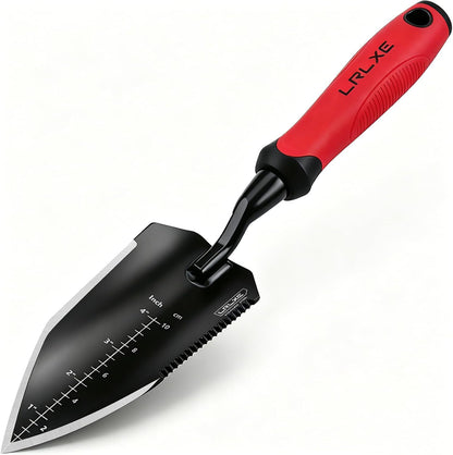 Heavy Duty Stainless Steel Garden Trowel, Non Slip Rubber Hand Shovel