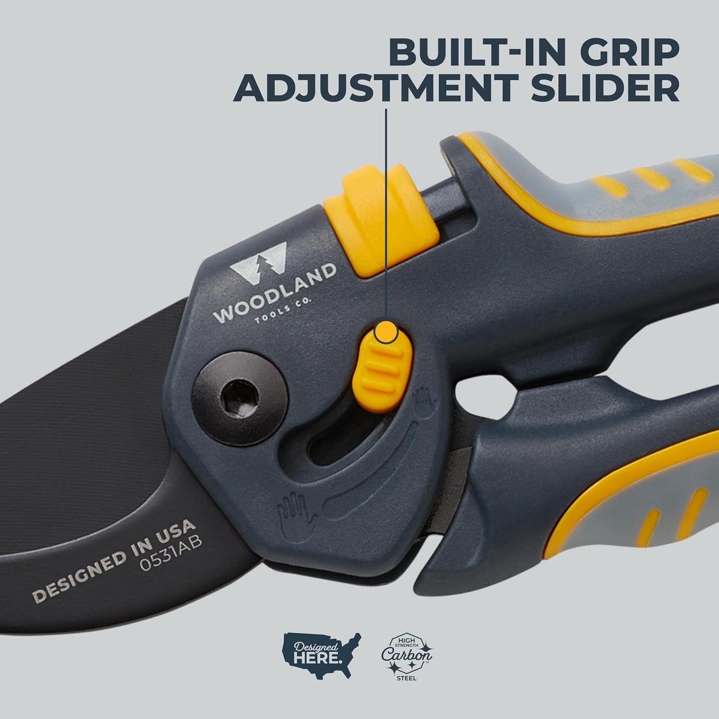 . Super Duty Bypass Pruning Shears – 3/4" Cut Capacity, Gear-Driven Cutting System, High Carbon Steel Blade, Internal Spring, Adjustable Grip, Garden Pruner for Thick Stems and Shrubs