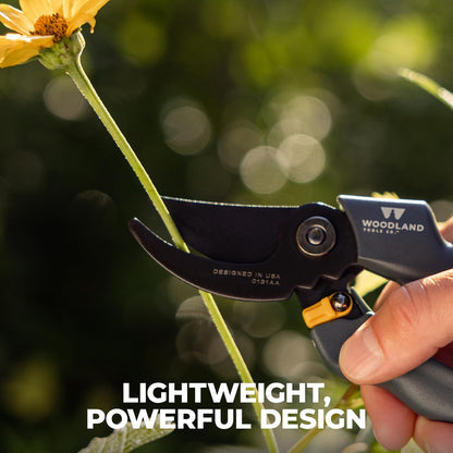 . Super Duty Bypass Pruning Shears – 3/4" Cut Capacity, Gear-Driven Cutting System, High Carbon Steel Blade, Internal Spring, Adjustable Grip, Garden Pruner for Thick Stems and Shrubs