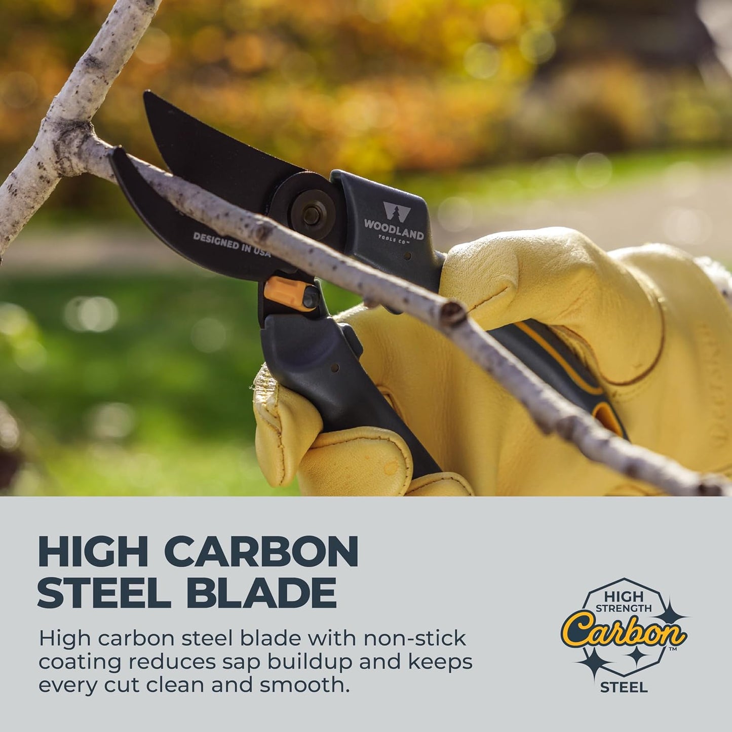 . Super Duty Bypass Pruning Shears – 3/4" Cut Capacity, Gear-Driven Cutting System, High Carbon Steel Blade, Internal Spring, Adjustable Grip, Garden Pruner for Thick Stems and Shrubs