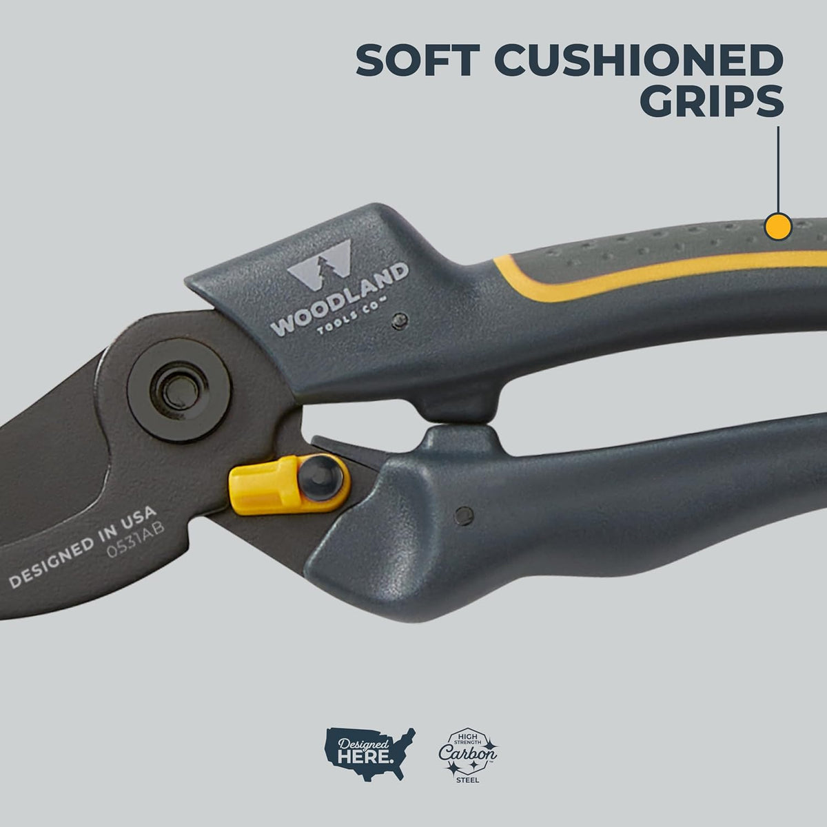 . Super Duty Bypass Pruning Shears – 3/4" Cut Capacity, Gear-Driven Cutting System, High Carbon Steel Blade, Internal Spring, Adjustable Grip, Garden Pruner for Thick Stems and Shrubs