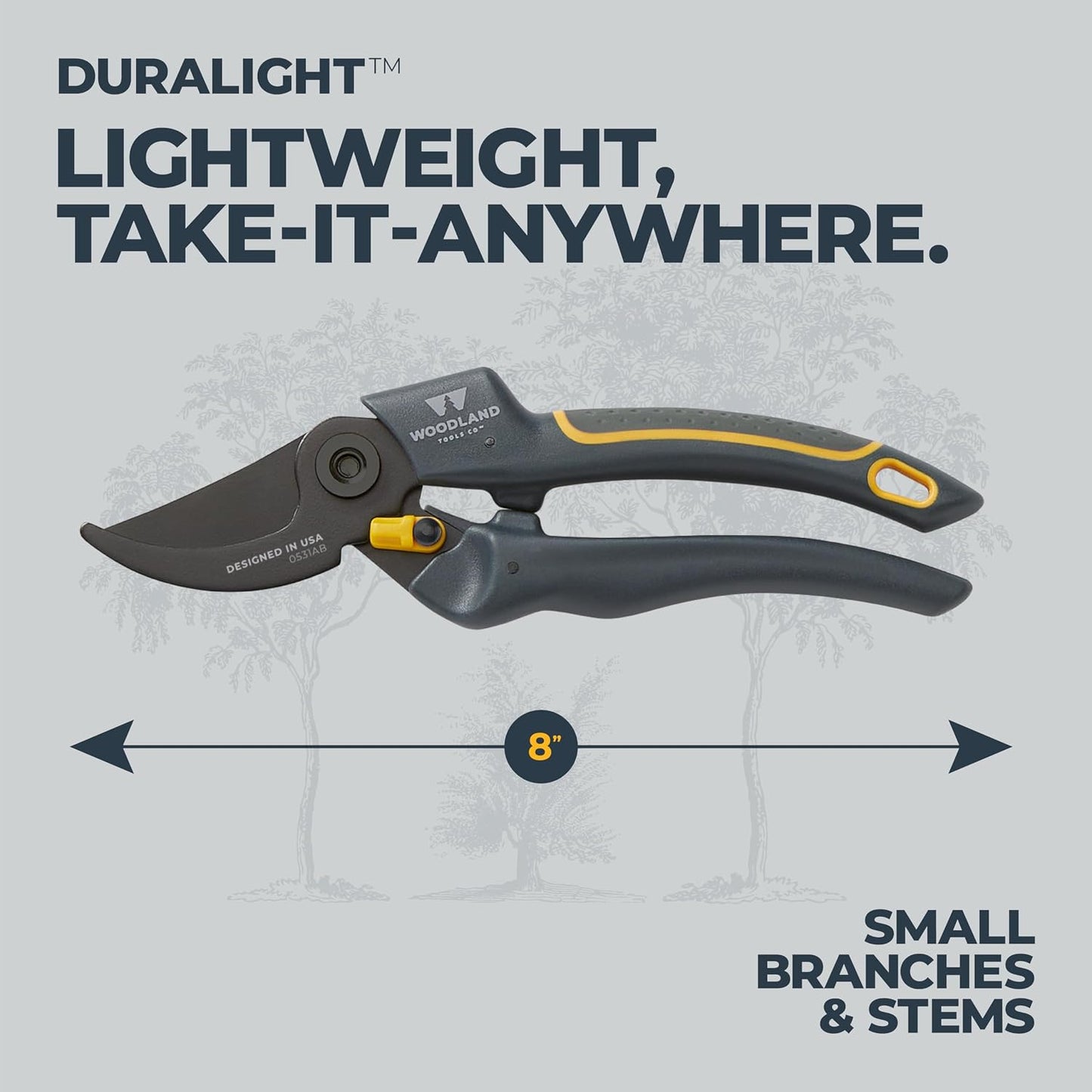 . Super Duty Bypass Pruning Shears – 3/4" Cut Capacity, Gear-Driven Cutting System, High Carbon Steel Blade, Internal Spring, Adjustable Grip, Garden Pruner for Thick Stems and Shrubs