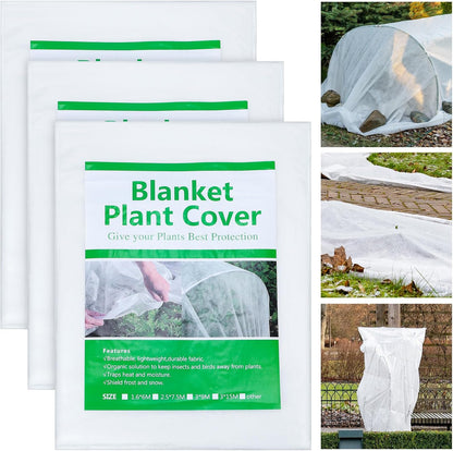3 Pcs Floating Row Cover 10x33 Ft Frost Blanket Plants Bed,White