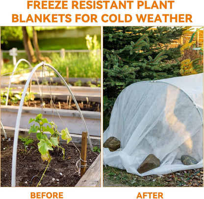 3 Pcs Floating Row Cover 10x33 Ft Frost Blanket Plants Bed,White