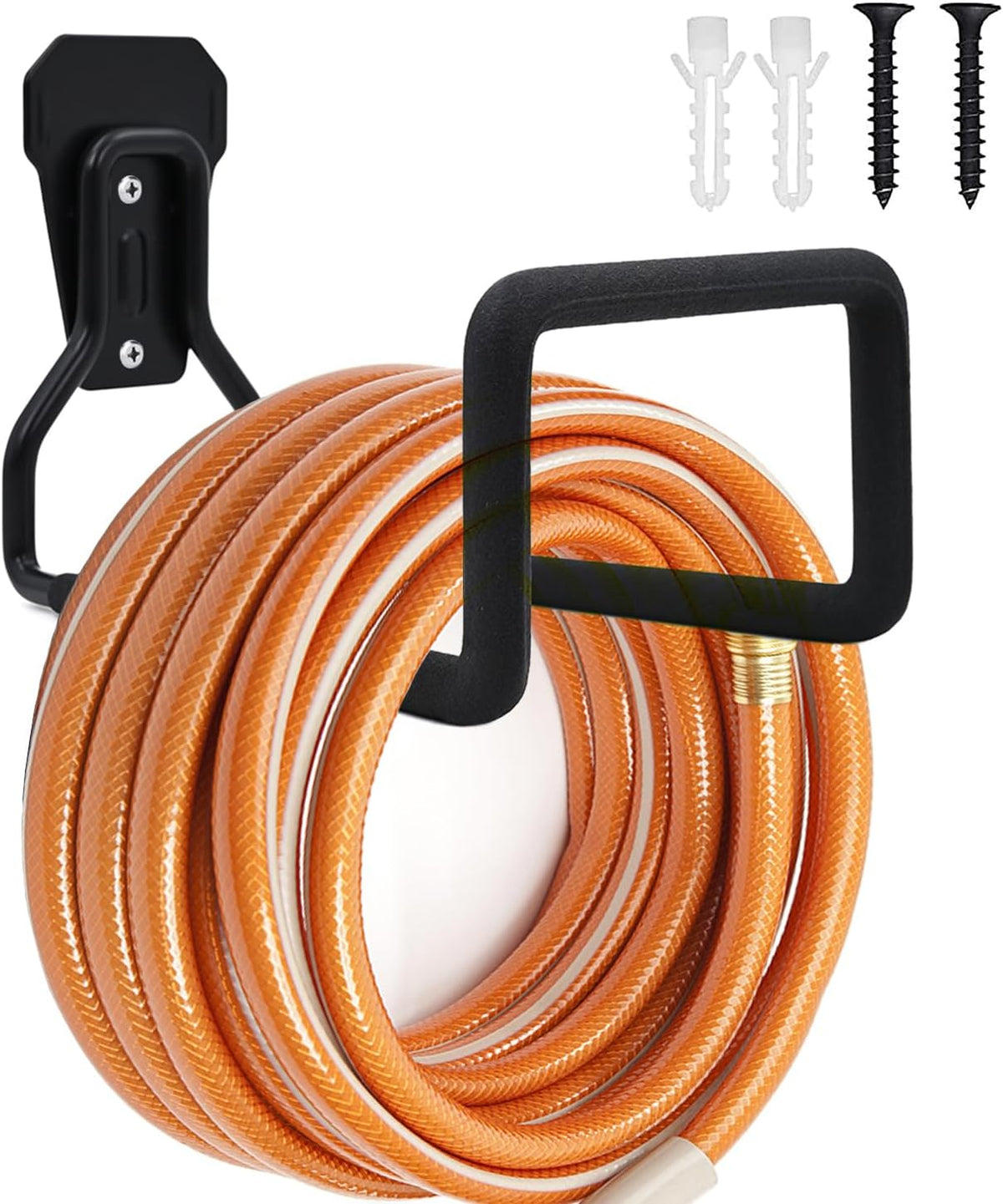 Garden Hose Holder - Hose Hanger Wall Mount, Heavy Duty Water Hose Holder for Outdoor/Indoor Use in Yard, Metal Durable Hose Hooks, Ideal for Water Hose Storage