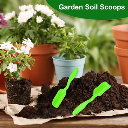 M METERXITY 20-Pack Mini Gardening Shovel Spoons, Plastic Garden Soil Scoops for Cultivation Digging Transplanting/Flower Planting/Plant Succulent, Colorful Small Gardening Tools [Multicolor]