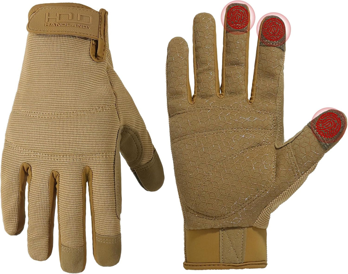 Work Gloves for Men & Women, Utility Mechanic Working Gloves Touch Screen, Flexible Gardening Gloves for Yard