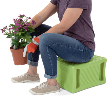 Simplay3 Handy Home 3-Level Heavy Duty Work/Garden Seat - 12" x 15" x 9" - Gray, Made in USA