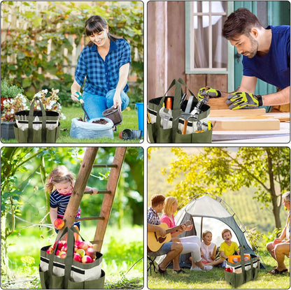 Garden Tool Holder Bag With 8 Pockets, Elastic Straps, And Sturdy Handles, Heavy-Duty Oxford Organizer Keeps Gardening Tools Neat And Accessible, Ideal for Men And Women (1 PC)