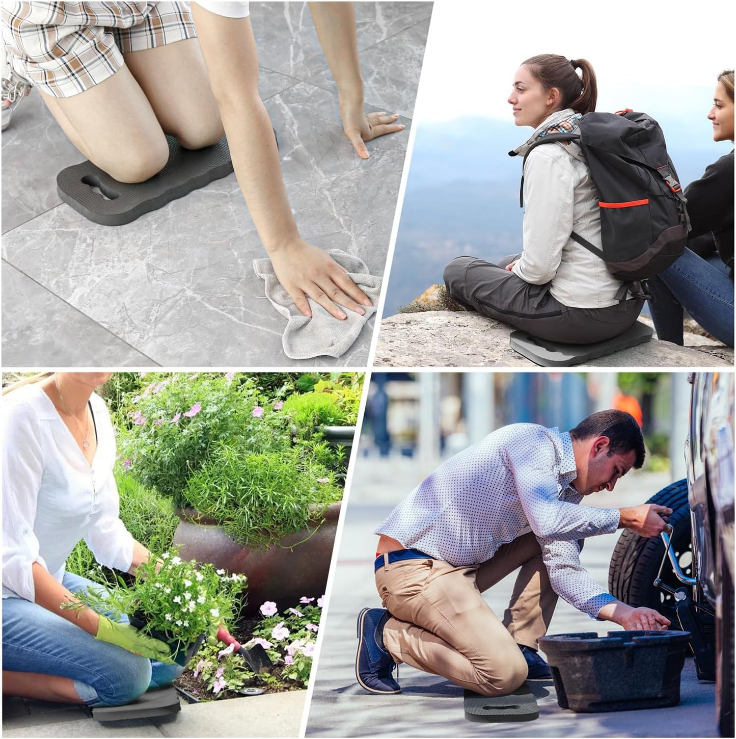 Altdorff Thick Kneeling Pad 2 Pack, Waterproof,Comfortable Garden Kneeling Pads Stain Resistant, Multi-Functional Kneeler Pad for Gardening, Baby Bath, Yoga, Praying and Exercise (Deep Grey)