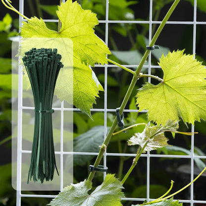 Armpow 8 Inch Garden Green Zip Tie 1000 PCS, 40 Lbs - Small to Medium Zip Tie, Nylon PA66 UV Resistant Cable Tie Heavy Duty for Indoor and Outdoor Use - Ideal for bundling and securing objects