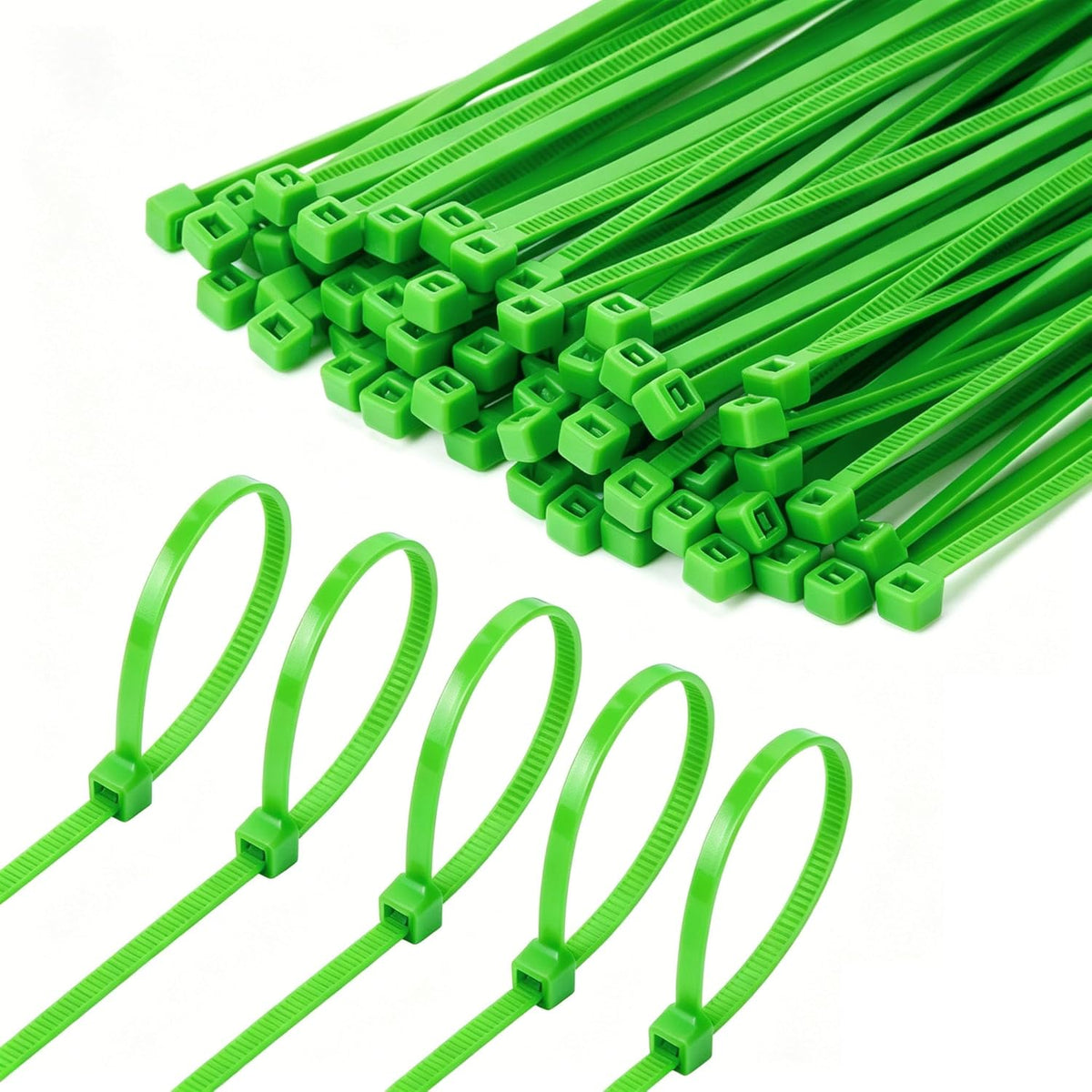 Armpow 8 Inch Garden Green Zip Tie 1000 PCS, 40 Lbs - Small to Medium Zip Tie, Nylon PA66 UV Resistant Cable Tie Heavy Duty for Indoor and Outdoor Use - Ideal for bundling and securing objects