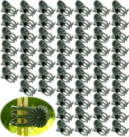60Pcs Plant Clips for Climbing Plants, Orchid Clips for Plants Support, Indoor & Garden Clip for Climbing Plant Pins, Perfect for Vines & Flowers, Easy to Use Durable, Green
