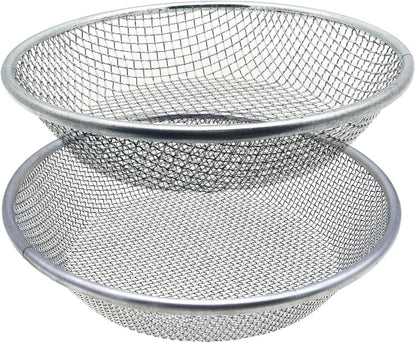 2PCS Soil Sifter for Gardening, Rock Sifter for 5 Gallon Bucket,Compost Sifter Dirt Sifter,Captures Dirt Rocks Sawdust Black Handle Upgrade Version