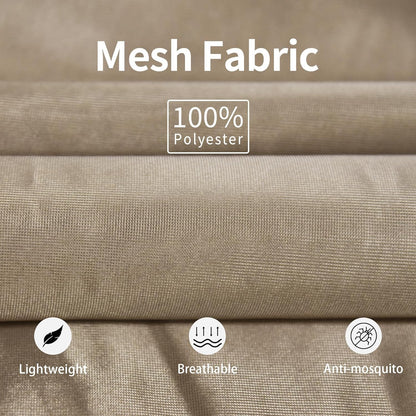Mosquito Netting Suit Bug Net Mesh Clothing with Hood Outdoor Garden Hunting Camo Protection from Fly Insects Bugs