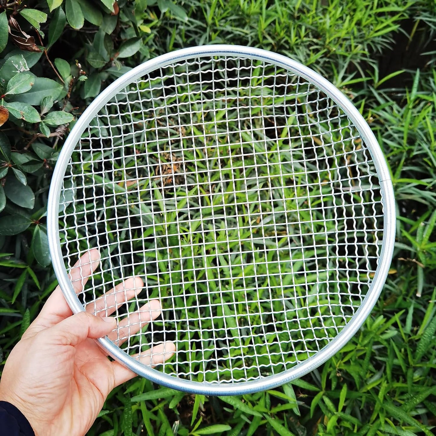 2PCS YUEBM Gardening Sand Soil Compost Sifter Perfect for 5 Gallon Bucket, 1/4 Inch Mesh, 1/8 Inch Mesh
