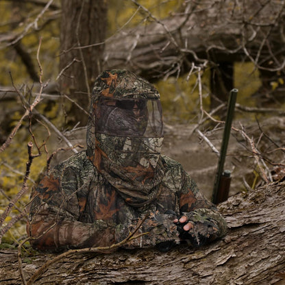 Mosquito Netting Suit Bug Net Mesh Clothing with Hood Outdoor Garden Hunting Camo Protection from Fly Insects Bugs