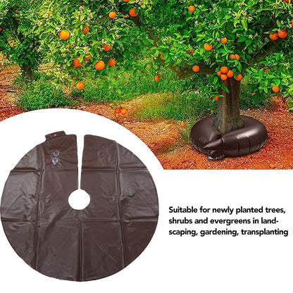 Tree Watering Ring, 10 Gallon Reusable PVC Tree Watering Bags Drip Irrigation Water Pouch Gardening Tools for Landscaping, Newly Planted (Green)