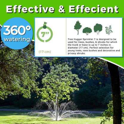 Tree Watering System - 360° Outward Spray Tree Watering Ring - Sprinkler Ring for Trees & Shrubs - Reaches The Nutrition Zone for Tree Root Watering (7 Inch)
