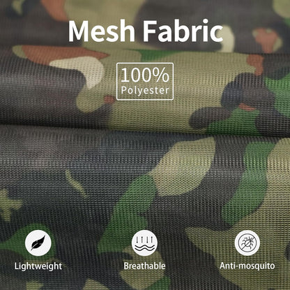 Mosquito Netting Suit Bug Net Mesh Clothing with Hood Outdoor Garden Hunting Camo Protection from Fly Insects Bugs