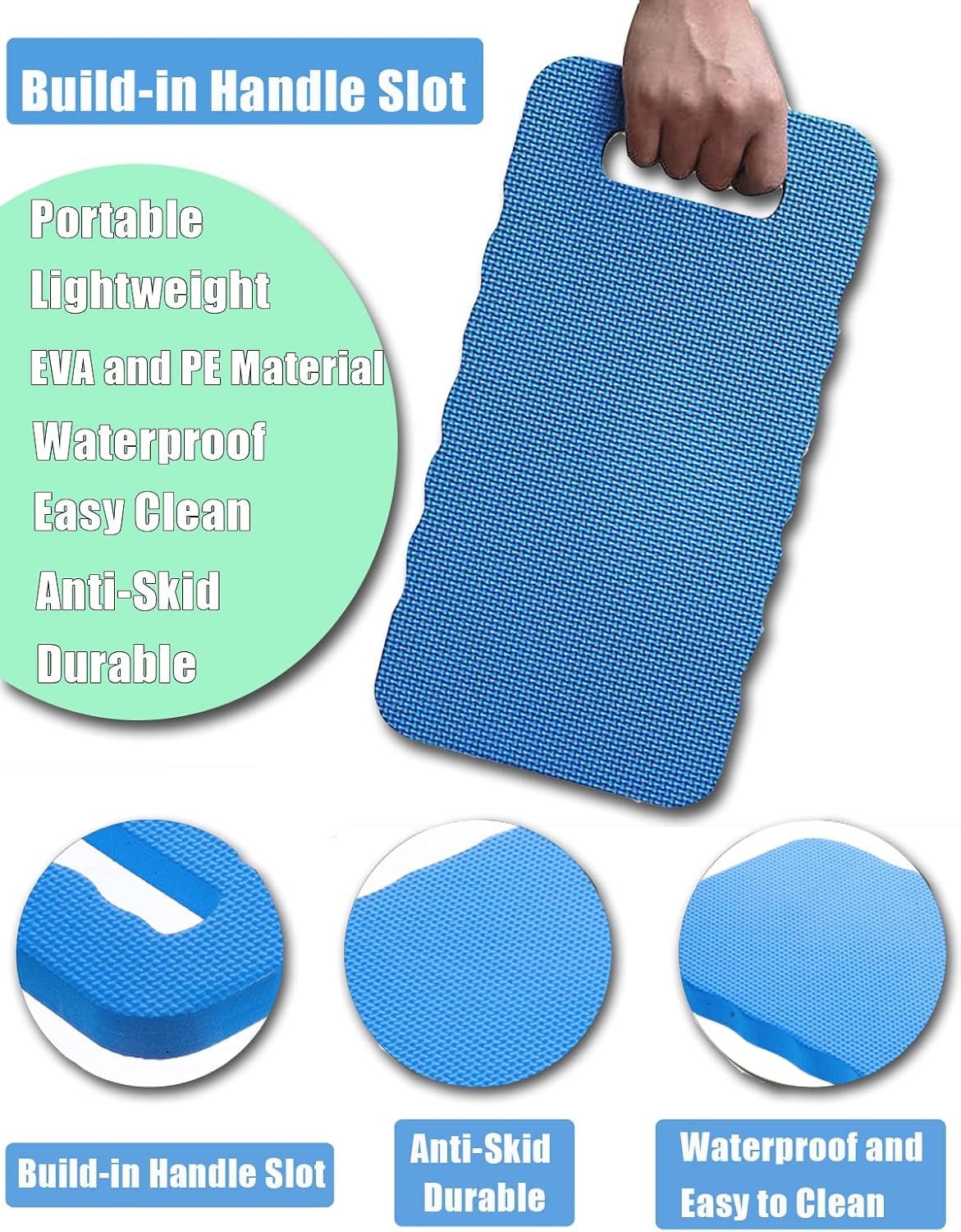 YWSHF 2 PCS Garden Kneeling Pad,Knee Mat Waterproof Foam Knee Pads for Gardening,Cleaning,Baby Bath,Yoga,Praying and Exercise 15.745'' x 7.09'' x 0.79''