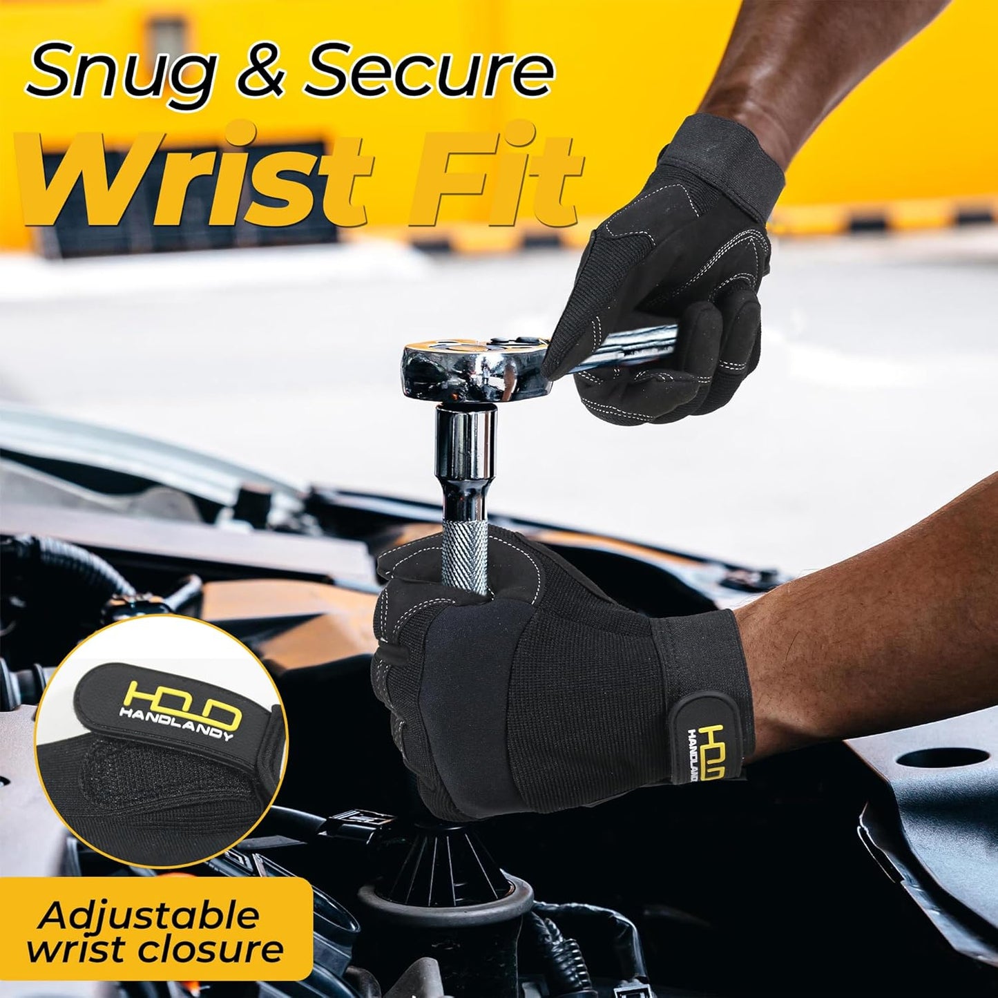 Work Gloves for Men & Women, Utility Mechanic Working Gloves Touch Screen, Flexible Gardening Gloves for Yard