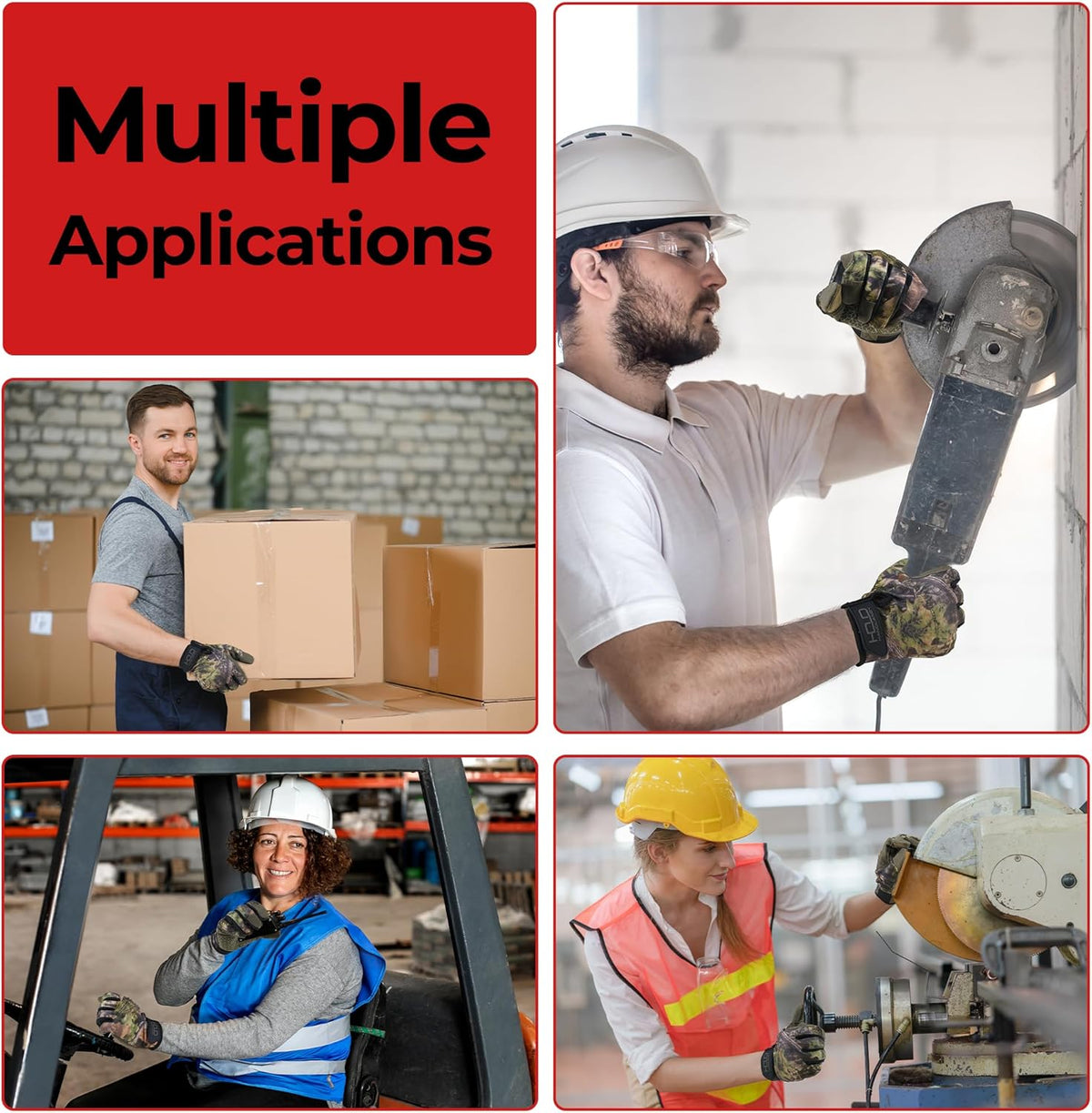 Work Gloves for Men & Women, Utility Mechanic Working Gloves Touch Screen, Flexible Gardening Gloves for Yard