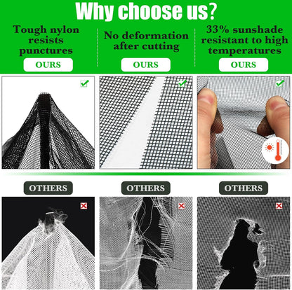 Heavy-Duty Garden Mesh Netting 9.8 x 16.4ft – Upgraded Strong Plant Protection Screen, Reusable Pest & Bird Barrier, Breathable Shade Mesh Cover for Vegetables, Fruits & Flower Beds