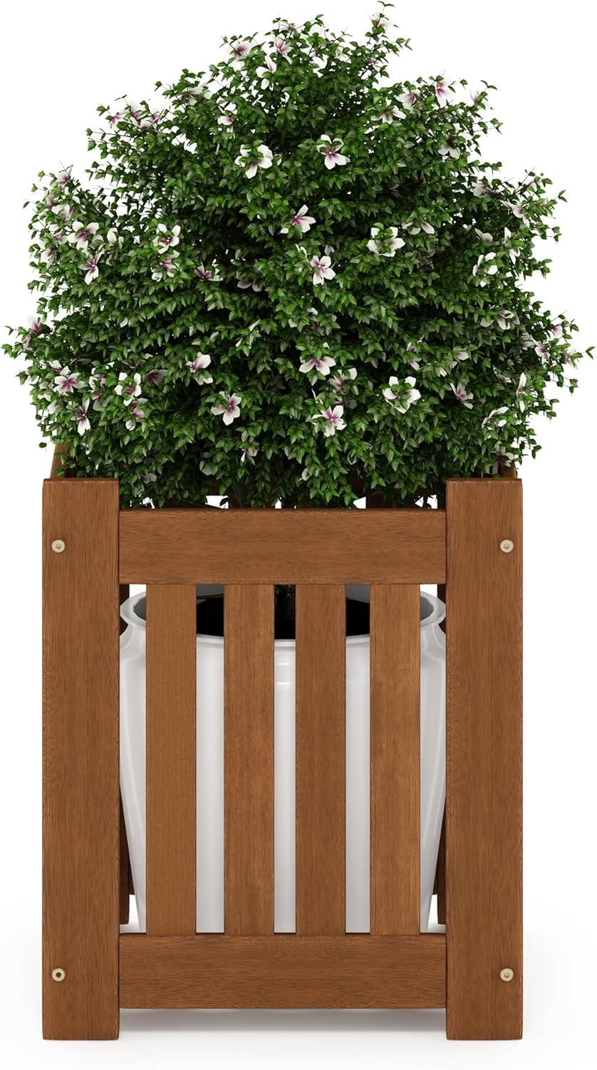Furinno FG17478 Tioman Outdoor Patio Furniture Hardwood Potting Bench, Natural