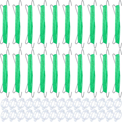 30Pcs Tomato Hooks with String, Tomato Support Hooks, Tomato Holder Hooks & Plant Support Clips with 33.3ft Twine to Prevent Tomatoes from Pinching or Falling Off