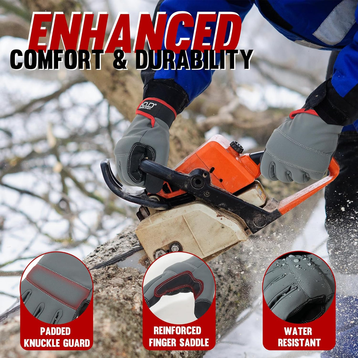 Work Gloves for Men & Women, Utility Mechanic Working Gloves Touch Screen, Flexible Gardening Gloves for Yard