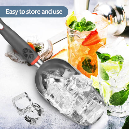 GANAZONO Aluminum Garden Shovel 13.77In Lightweight Handheld Soil Scoop and Ice Scoop for Gardening and Freezer Use Ergonomic Grip Durable Multi-Functional Tool