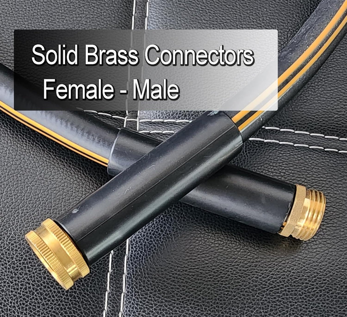 Atlantic Female to Female Heavy Duty Garden Hose 5/8 Inch x 2 ft Black Water Hose Short Connection Leader Hose 2 Foot - Colors B