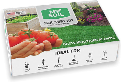 MySoil Soil Test Kit, Unlock Your Lawn & Garden Potential, Complete & Accurate Nutrient and pH Analysis with Recommendations Tailored to Your Soil and Plant Needs