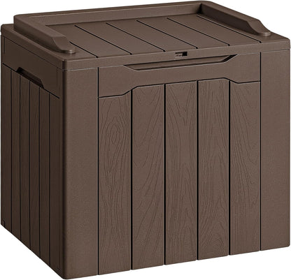 30 Gallon Resin Deck Box Waterproof Outdoor Storage Box for Patio Furniture Pool Accessories Indoor Storage for Cushion Garden Tools (30 Gallon, Black)